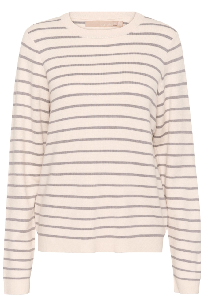 CUEBBA ANNEMETTE ON PULLOVER 50111975 107834 Whitecap Grey Stripe